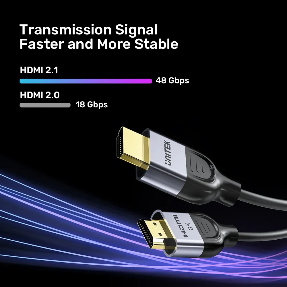 UNITEK C11086GY01-3M Gaming 8K@60Hz HDMI 2.1 Cable