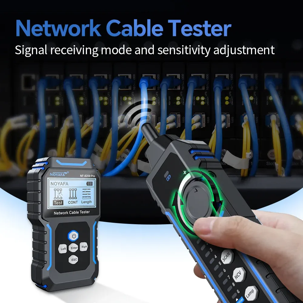 Noyafa 3in1 Advanced Wire Tracker with PoE Testing TDR Cable Length Meter and Port Flash