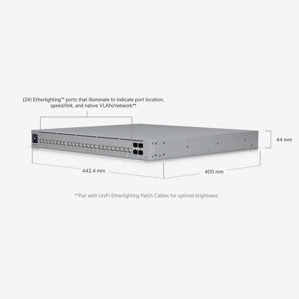 Ubiquiti UniFi 24 Port 2x 10Gbps 22x 2.5Gbps 4SFP+ Pro HD Switch
