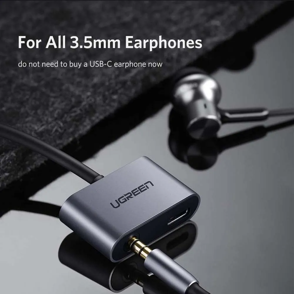 UGREEN 50596 2-in-1 USB-C to 3.5mm Headphone & USB-C Charging Adapter