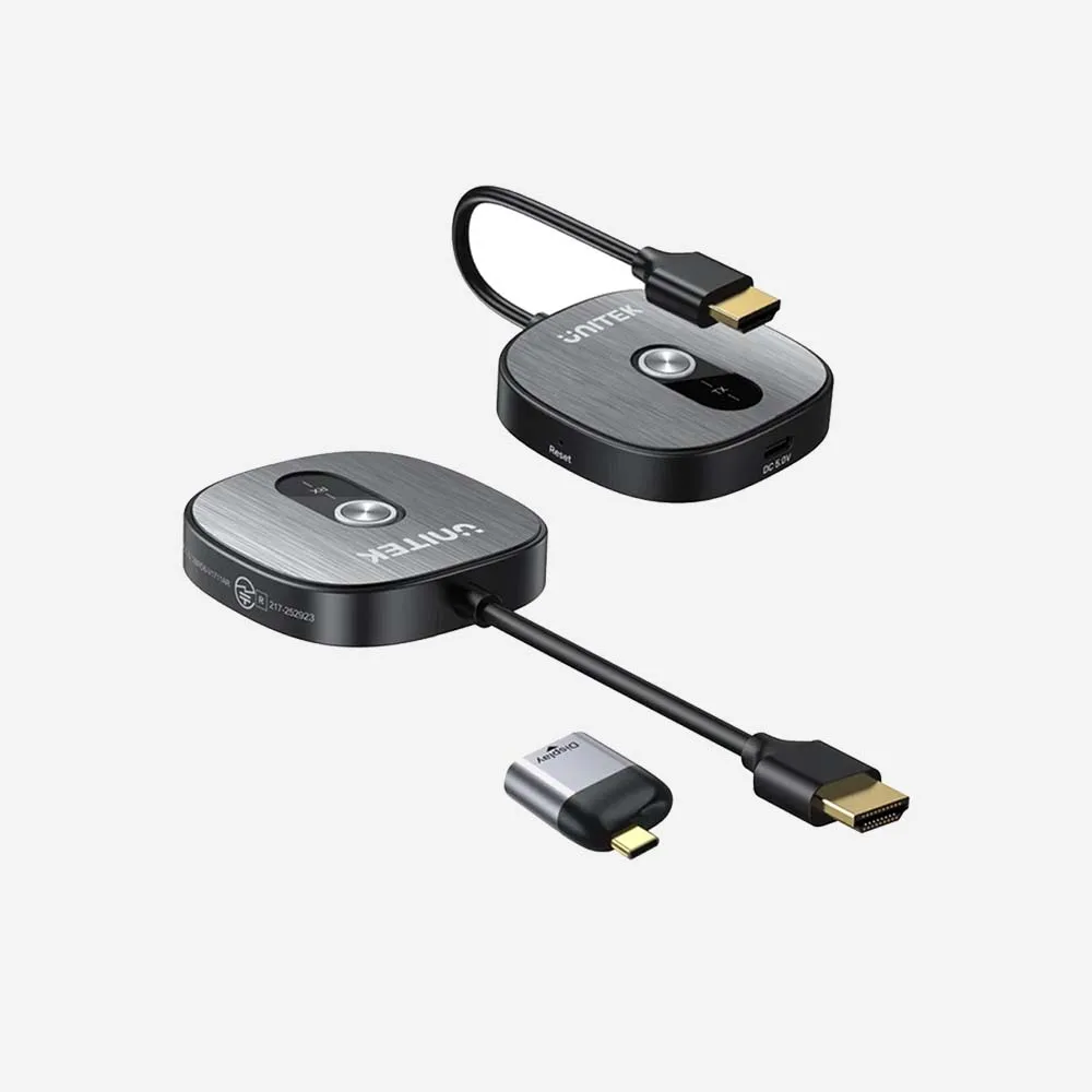 UNITEK V1717CBK01 4K Wireless HDMI Transmitter and Receiver Kit