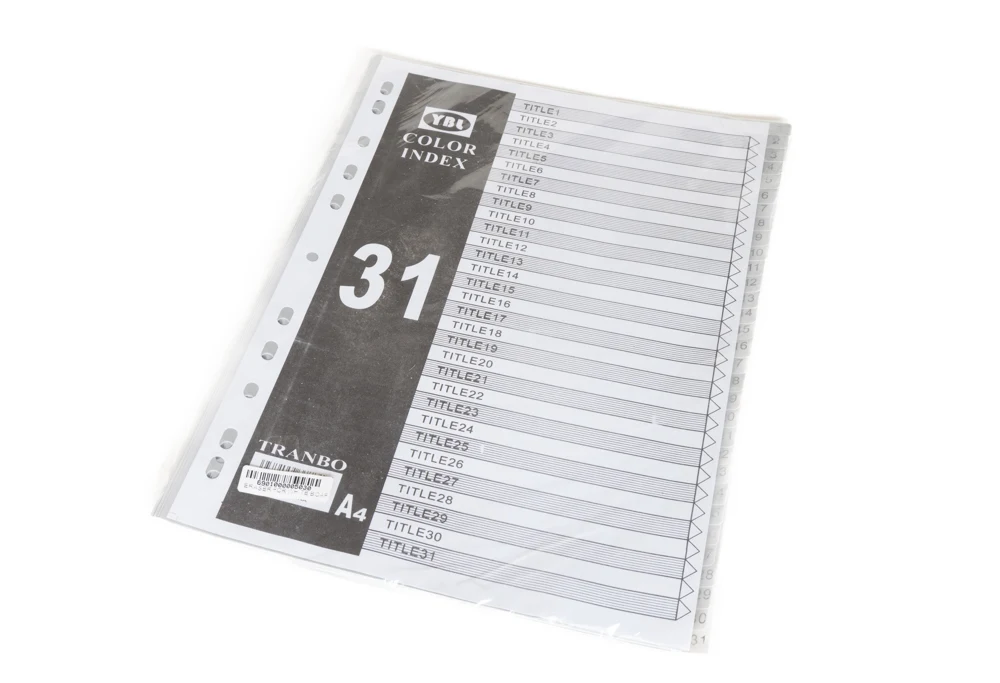 A4 Gray divider Plastic - 31 sections