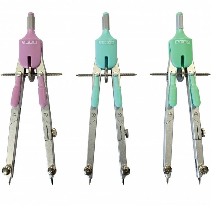 ARDA Compass WITH ARTICULATED AUCTIONS + Ruler in SMART BOX
