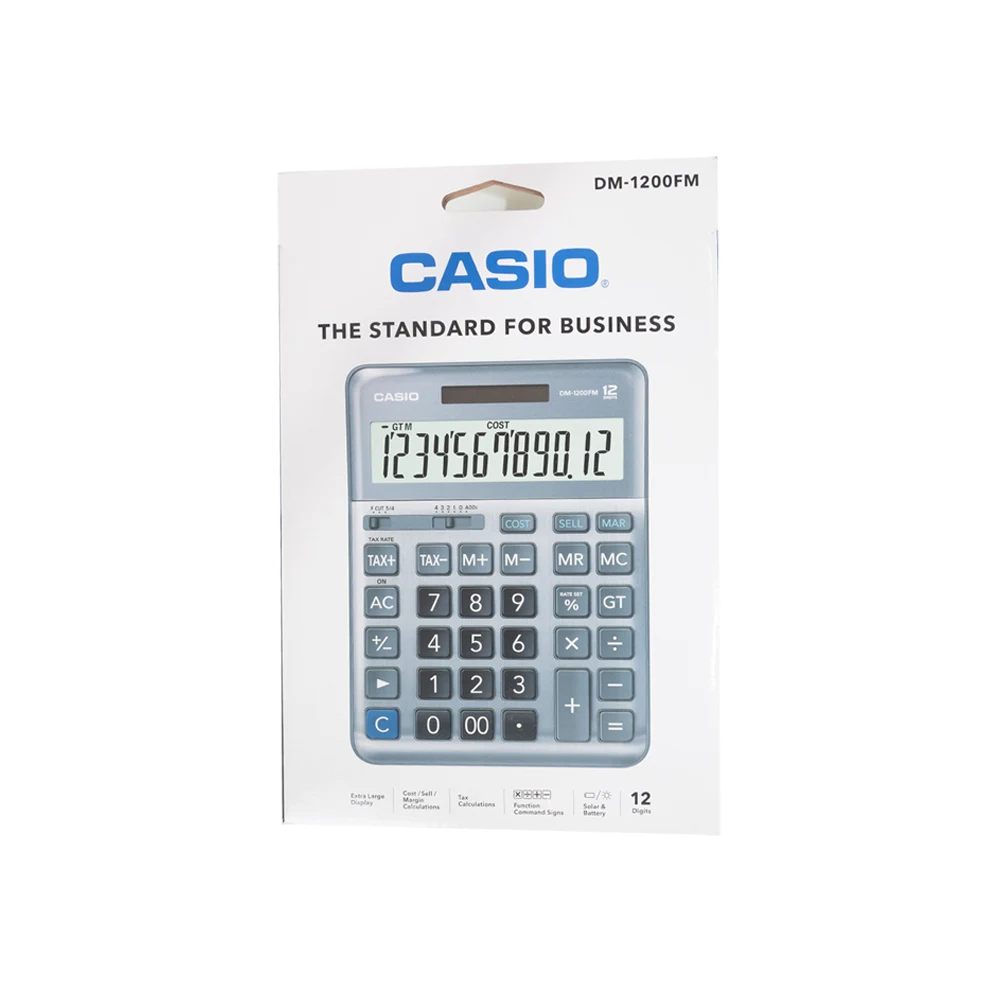 Casio Digital Desktop calculator-art - DM-1200FM-W-DP