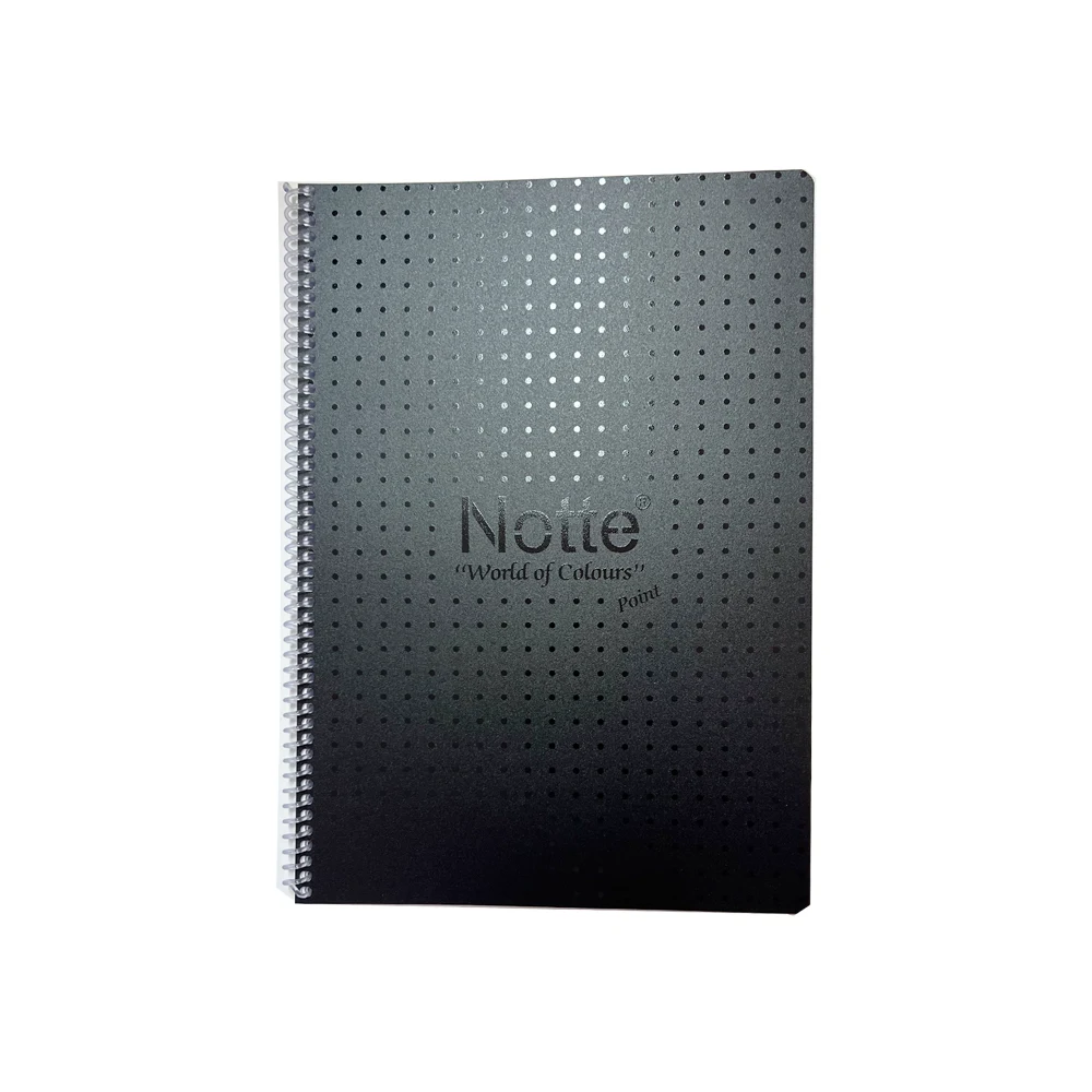 Notte® Black Spiral Notebook with PP Cover