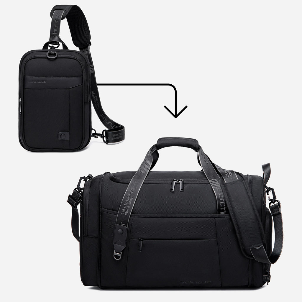 LX00021 Black Cross & Duffle Travel Bag 2