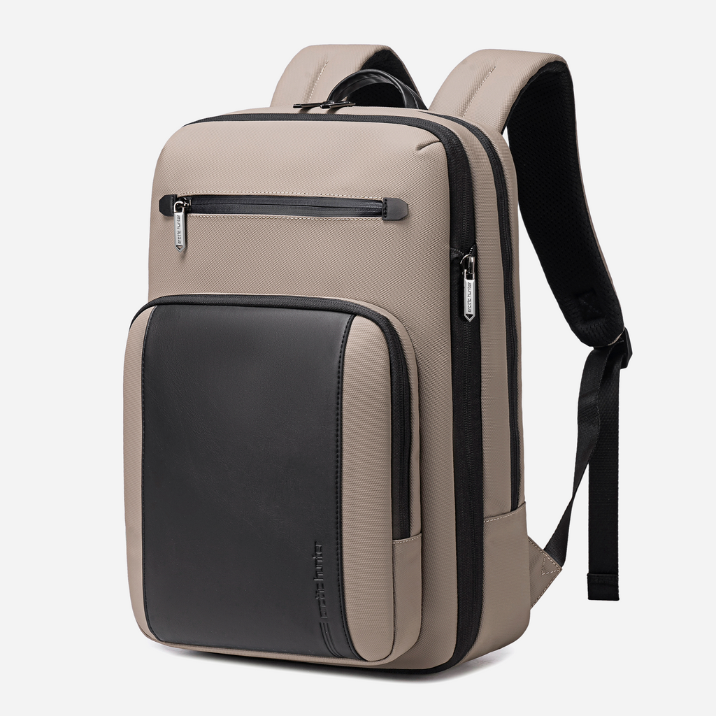 B00877 Beige Laptop Backpack 2