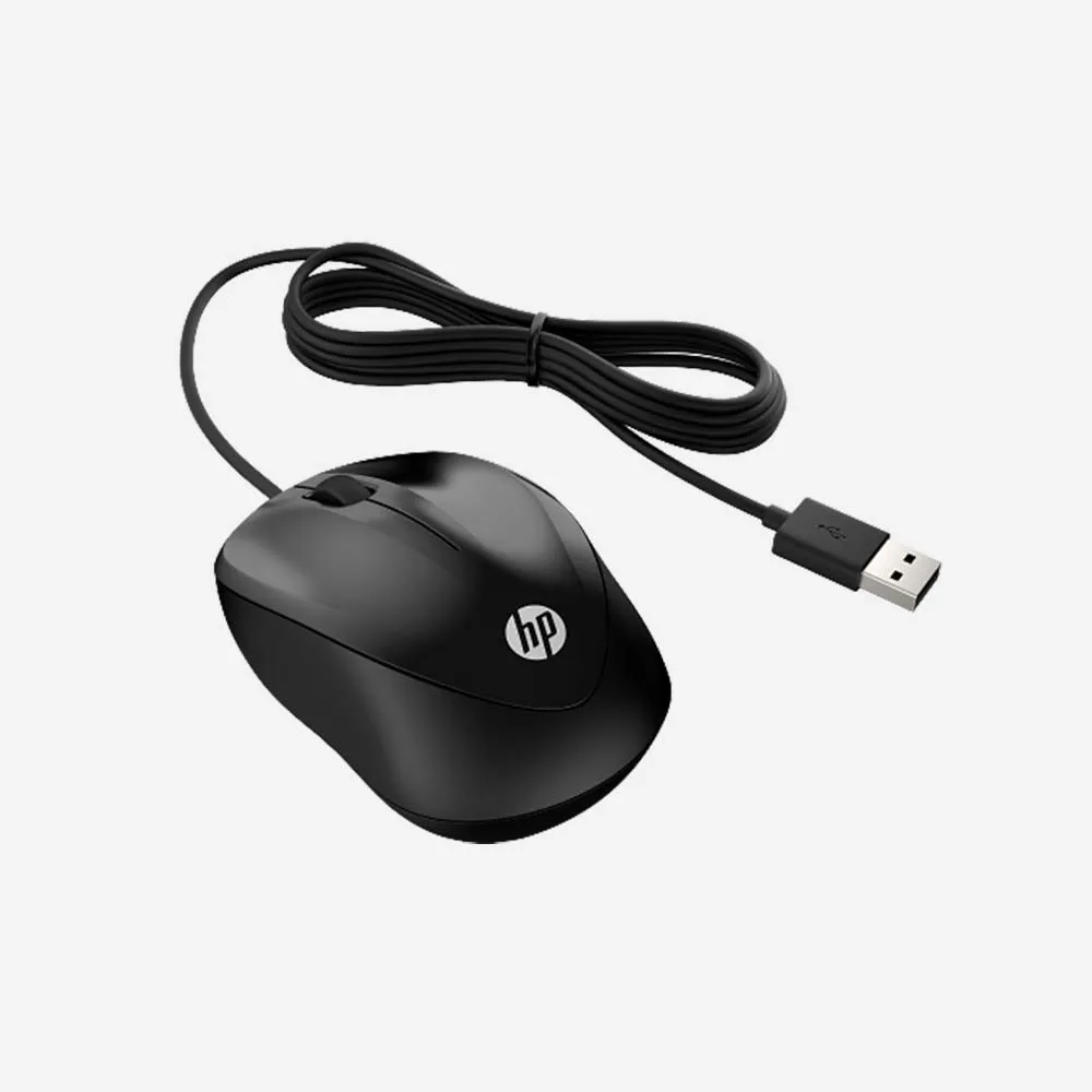 HP 1000 Wired Mouse Black