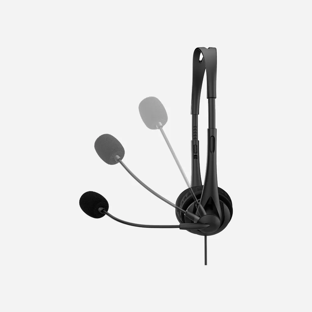 HP G2 Stereo USB Wired Headset Black