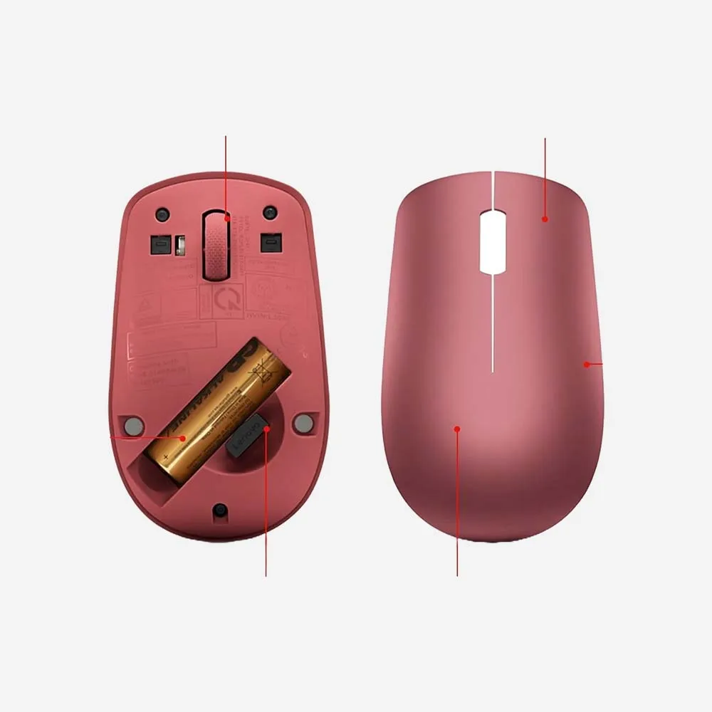 Lenovo 530 Wireless Mouse 1200 DPI Cherry Red