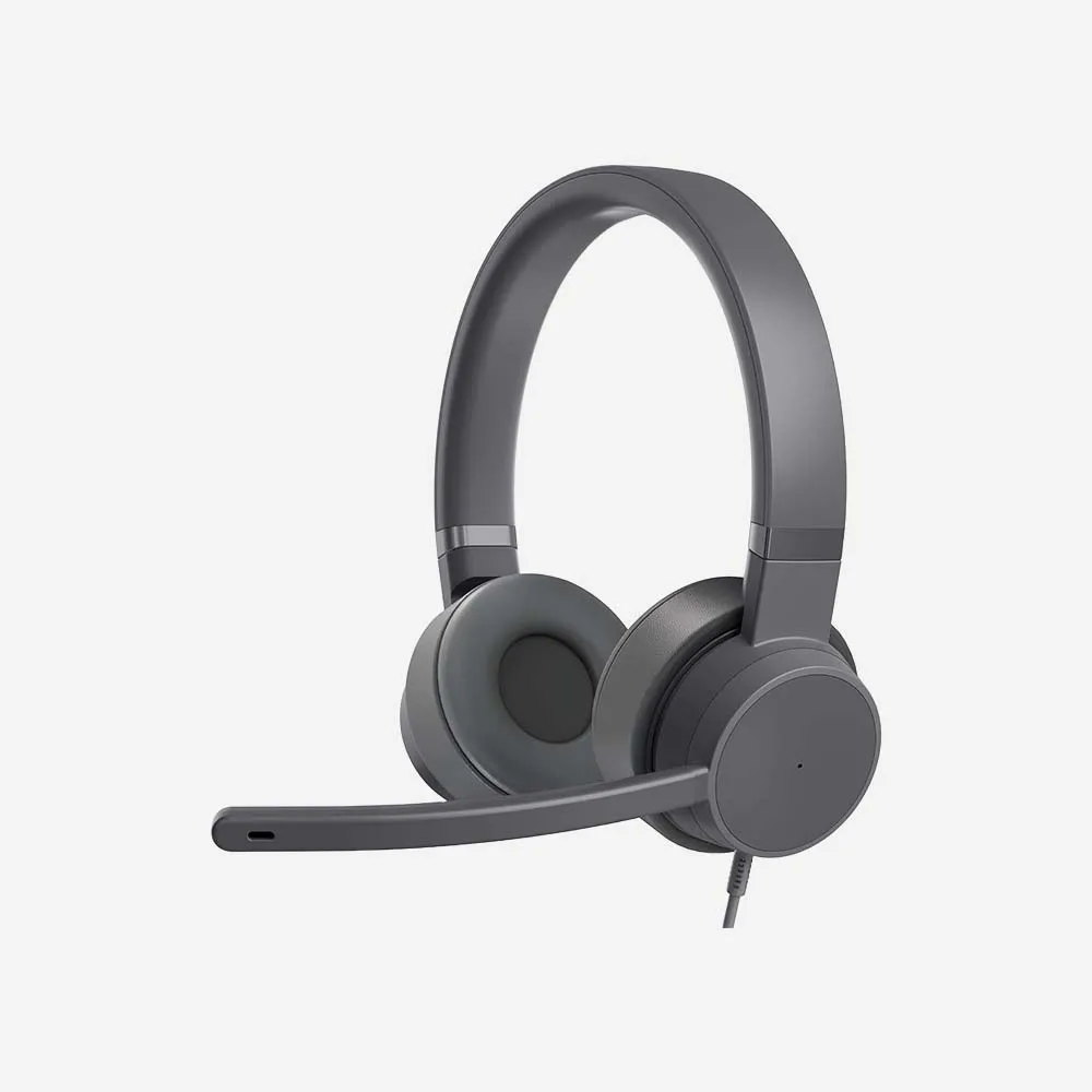 Lenovo Go Wired ANC Headset-Compact Carrying Case Storm Grey