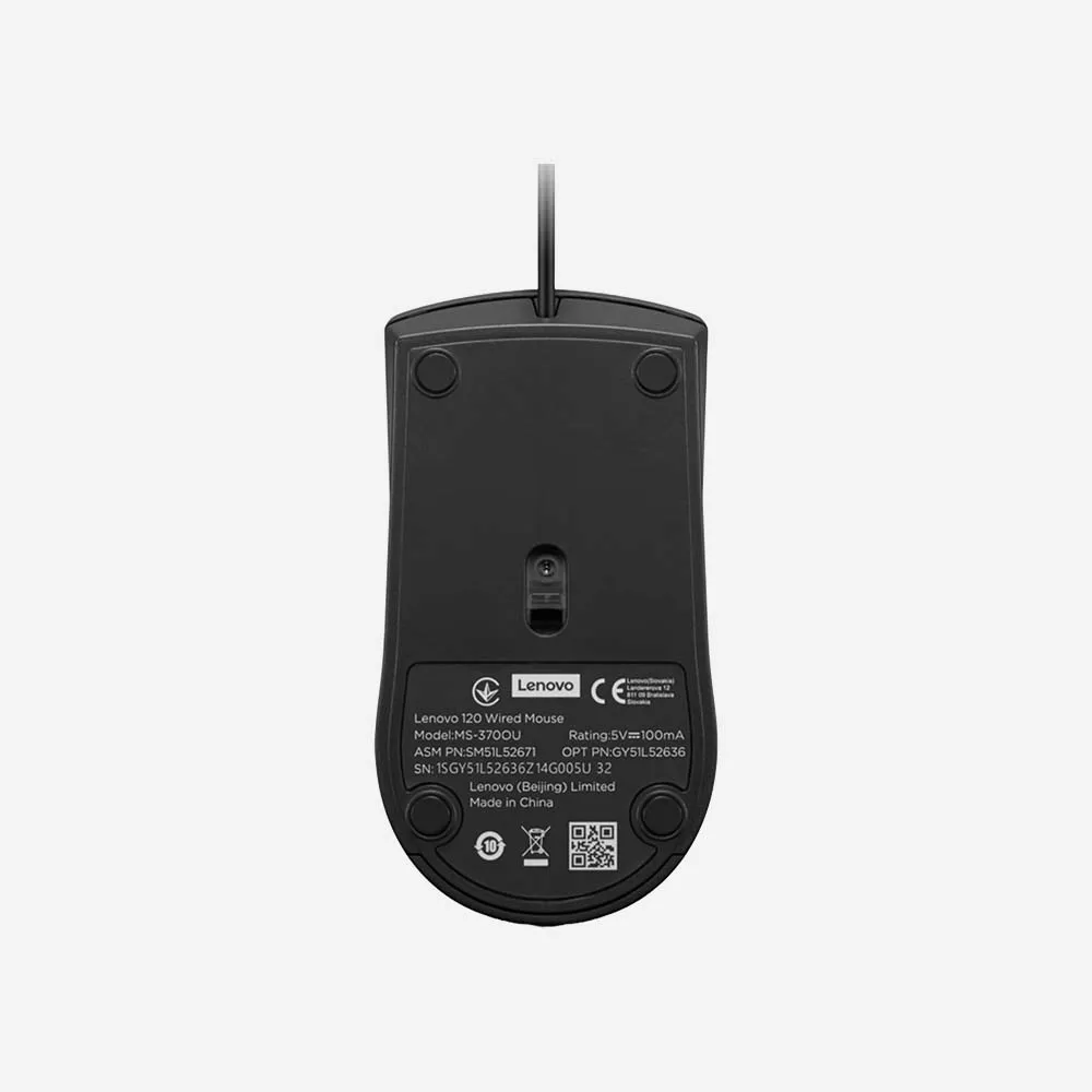 Lenovo 120 Wired Mouse Black