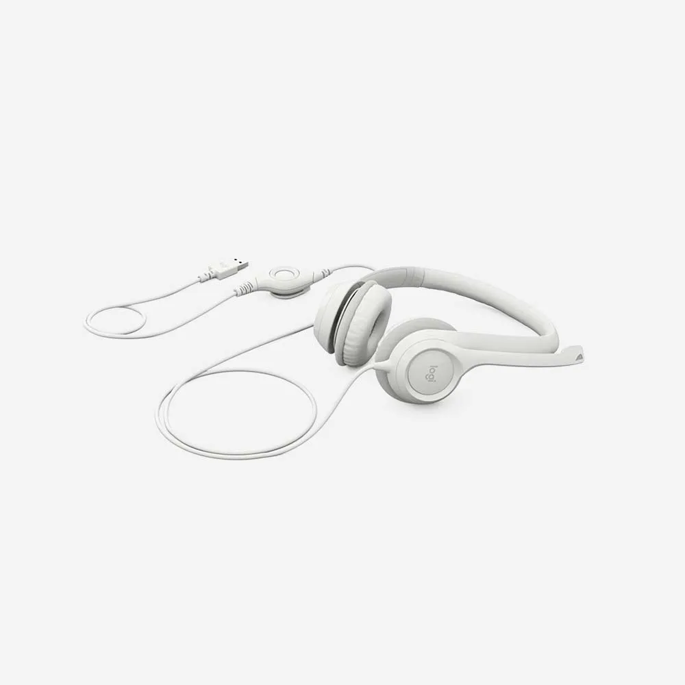 Logitech H390 USB Wired Headset Off White 981-001286