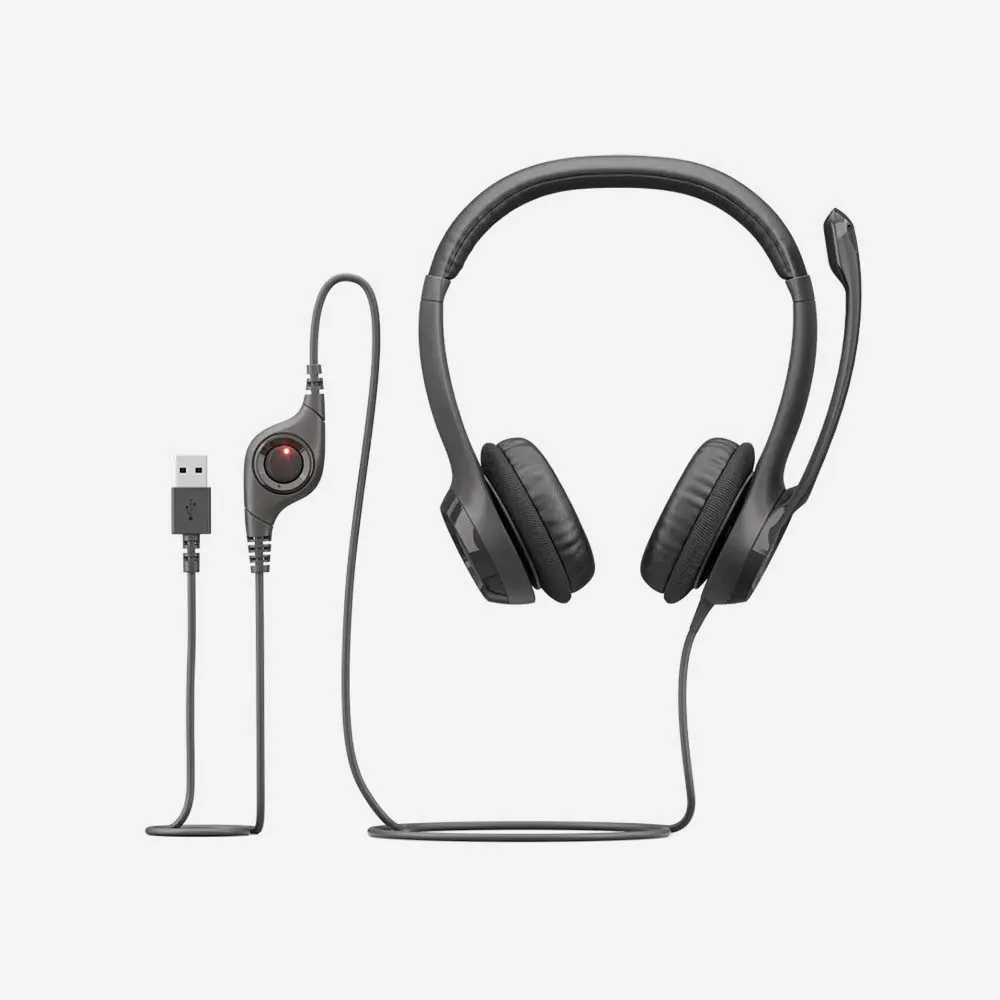 Logitech H390 USB Wired Headset Black 981-000406
