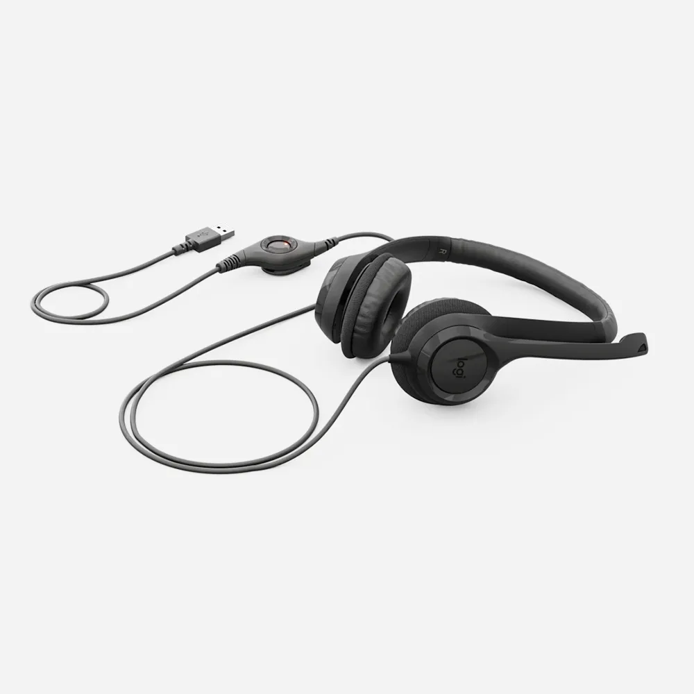Logitech H390 USB Wired Headset Black 981-000406