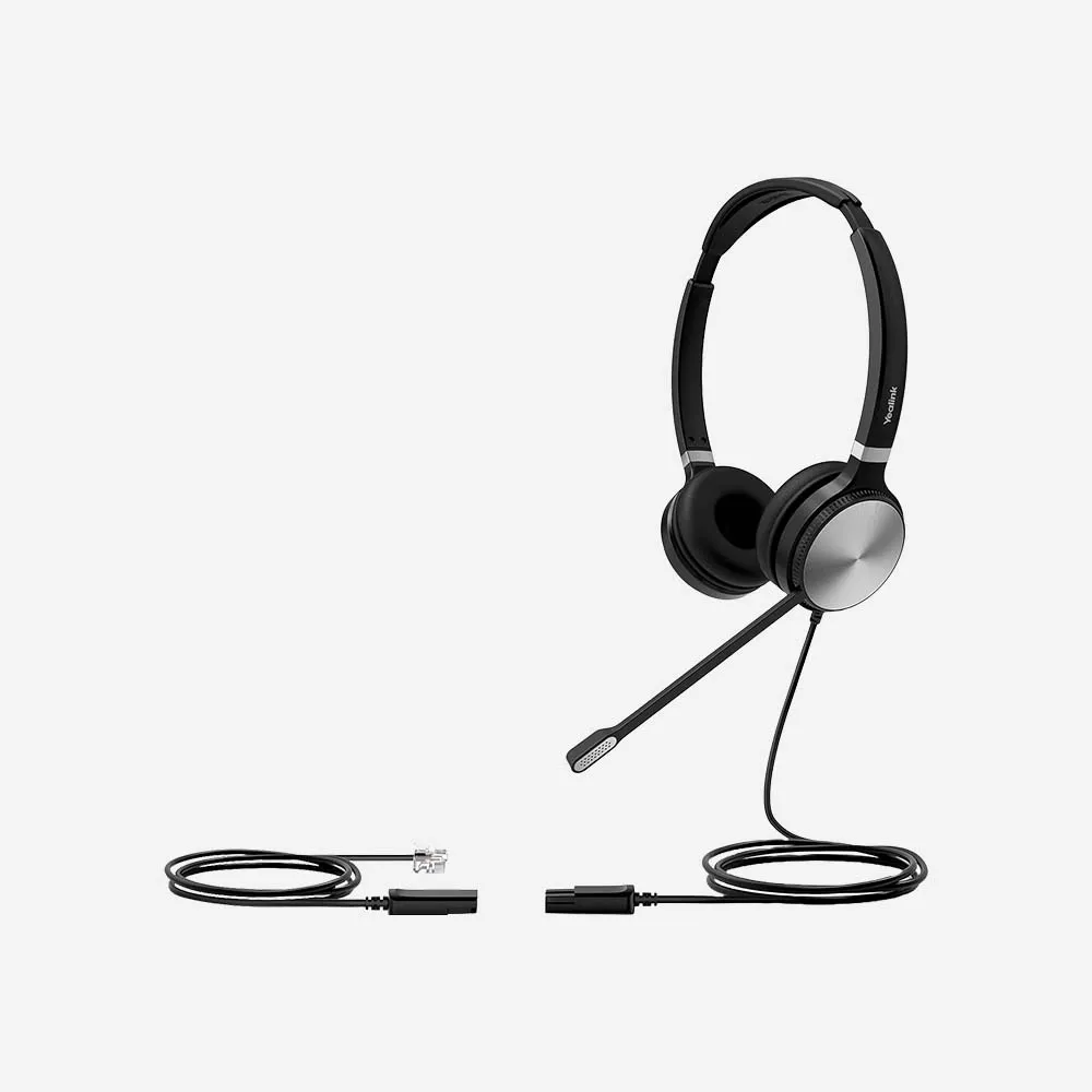 Yealink YHS36 Dual Analog Wired Headset Black