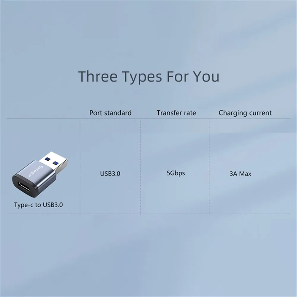 Essager USB-C Female to USB-A Male OTG Adapter