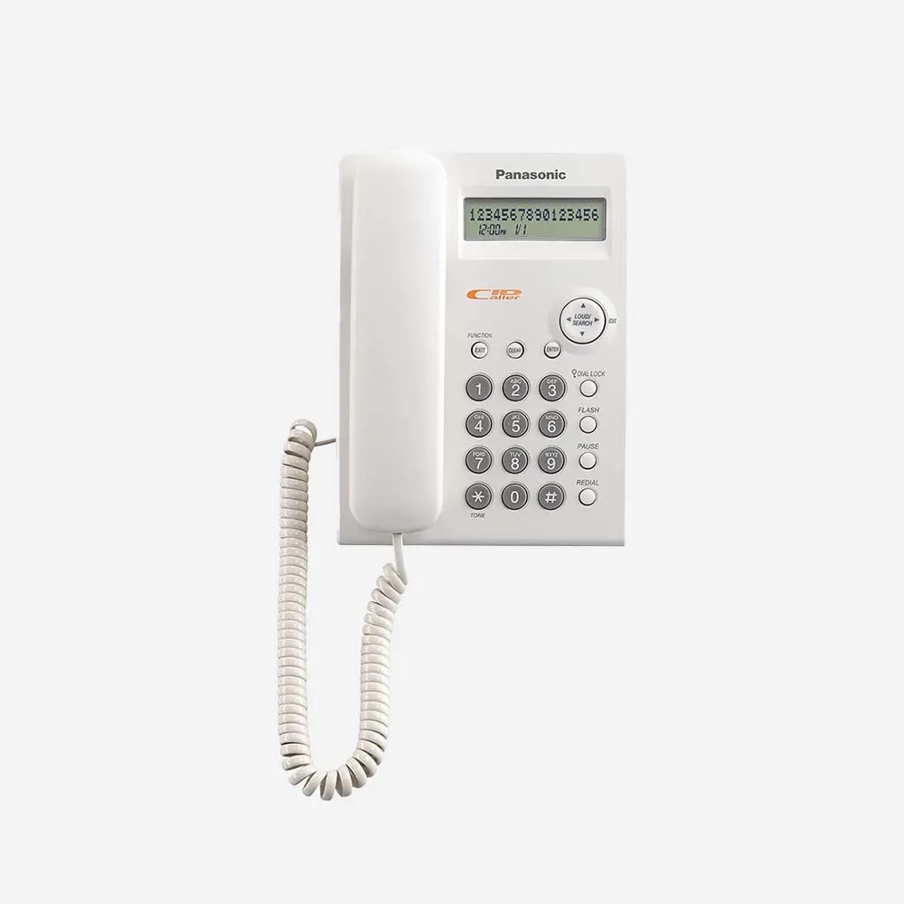 Panasonic KX-TSC11FXW Single Line Corded Desk Phone with Caller ID - White