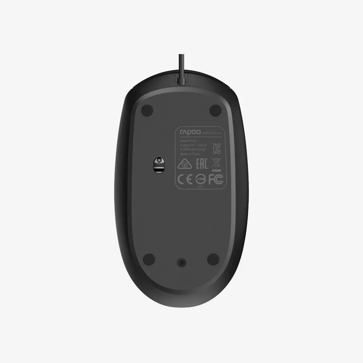 Rapoo N100 Wired Mouse (Black)