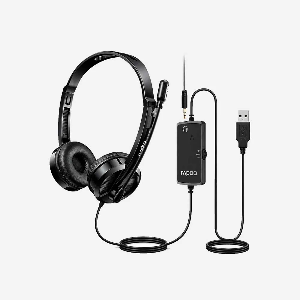 Rapoo H120 USB Wired Headset (Black)