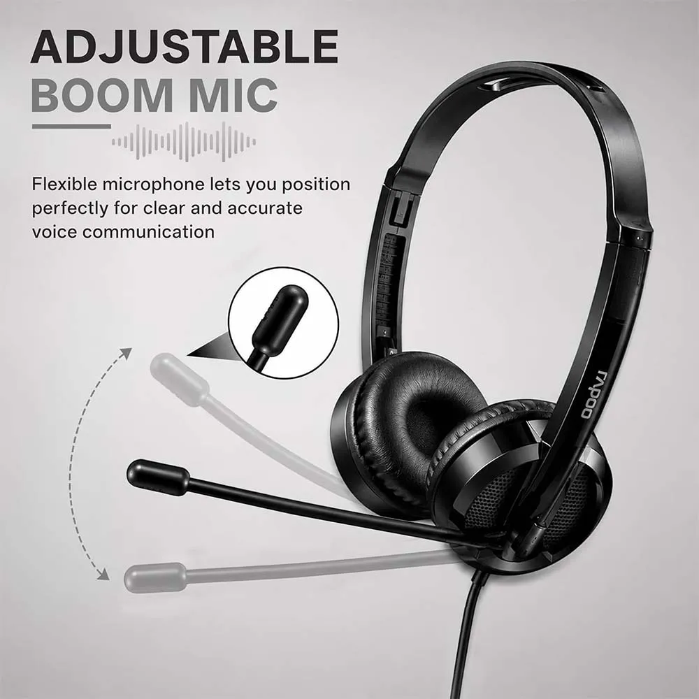 Rapoo H120 USB Wired Headset (Black)