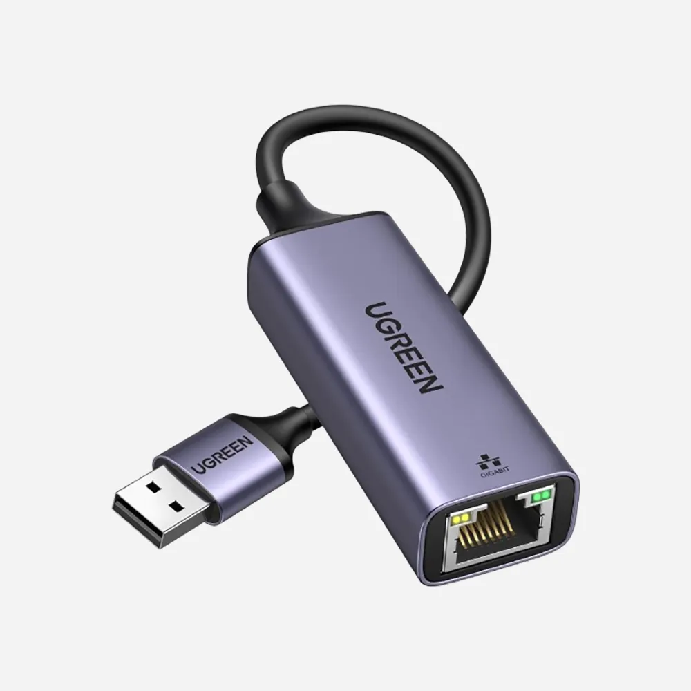 كروت الشبكة ووحدات الإرسال – UGREEN 50922 USB-A to RJ45 Ethernet Adapter Gray