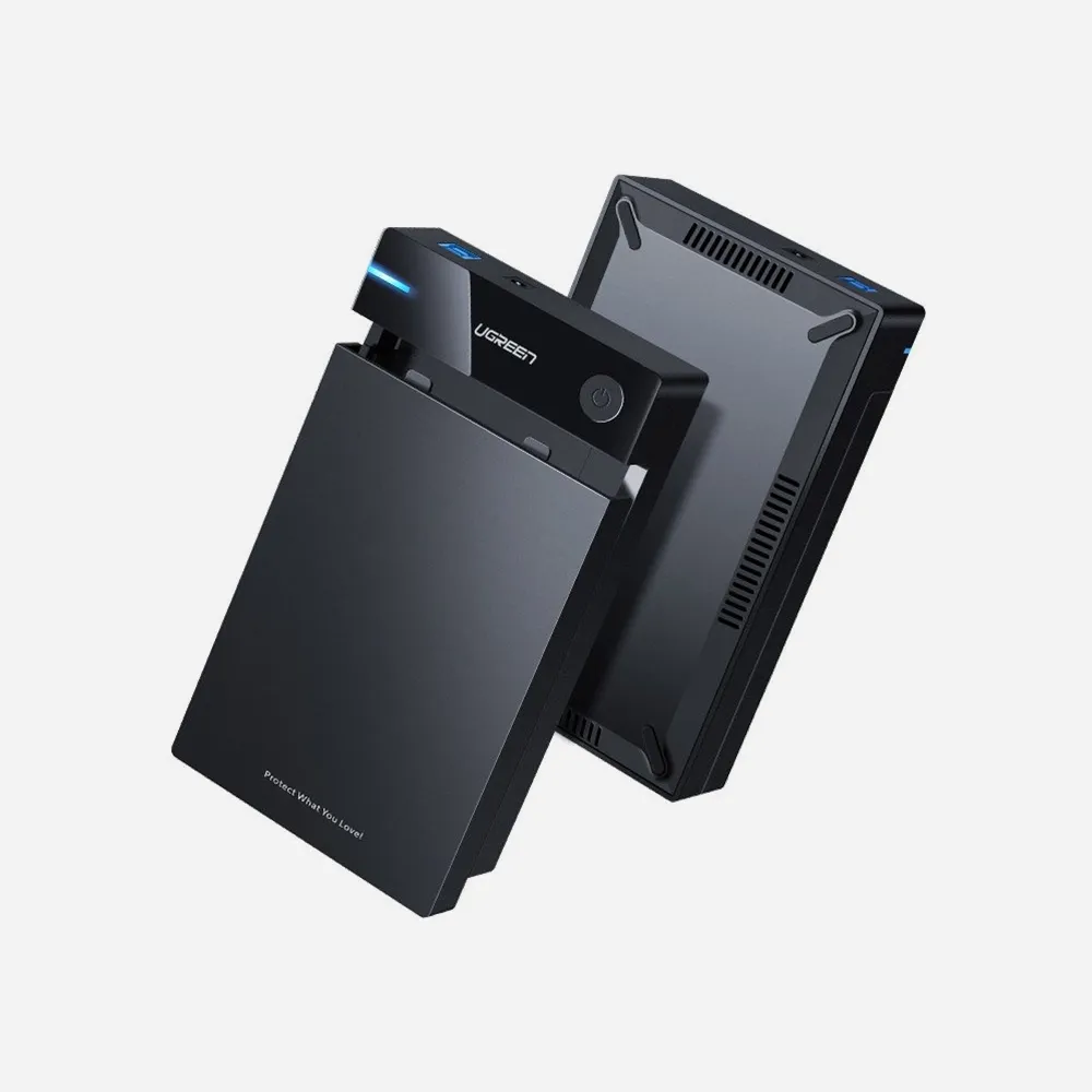 وحدات التخزين والحاويات – UGREEN 50422 USB 3.0 SATA Hard Drive Enclosure for 2.5" & 3.5" HDD/SSD