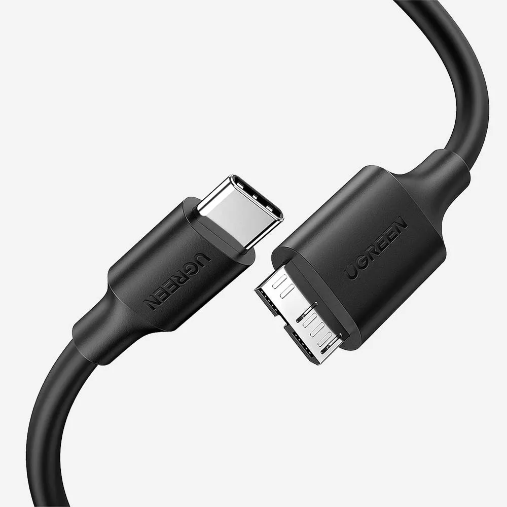 كابلات USB – UGREEN 20103 USB-C to USB Micro B 1m Hard Drive Cable Black