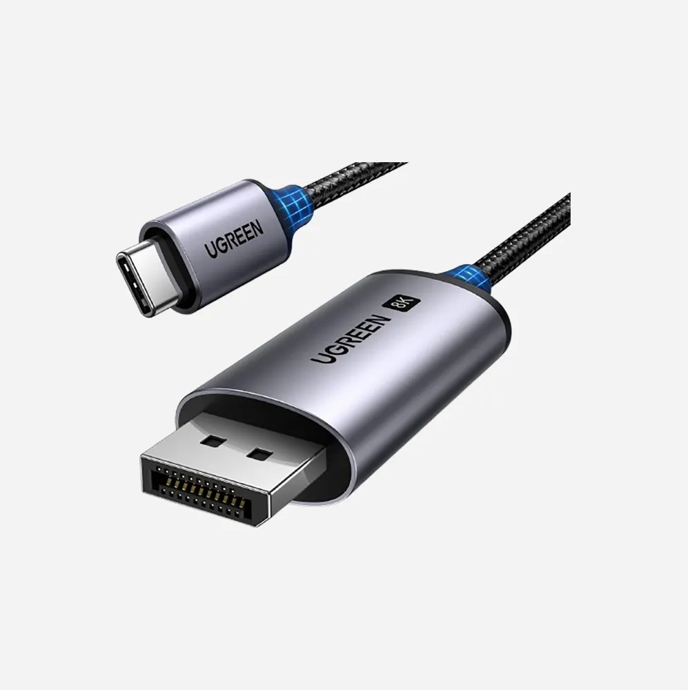 [25157] كابلات التحويل – UGREEN 25157 USB-C to Display Port 1m Cable Gray