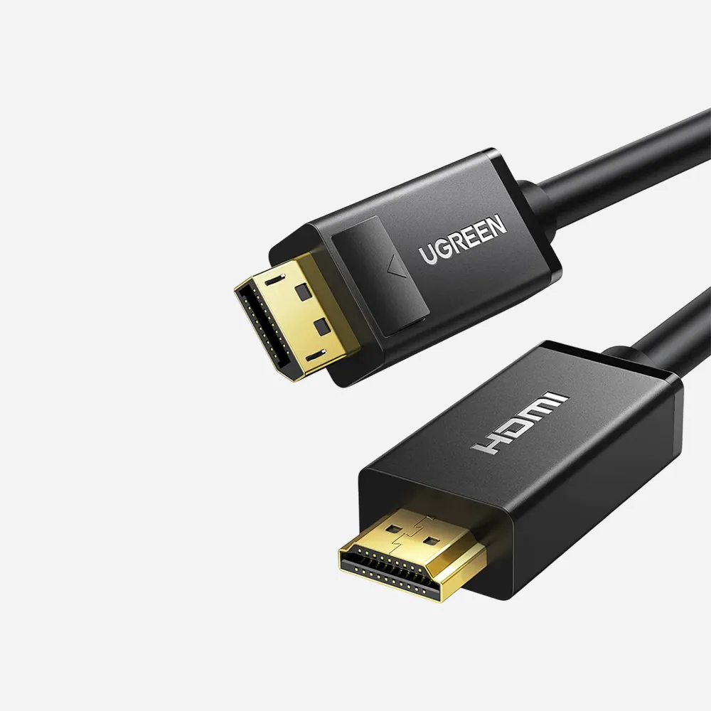 [10204] كابلات التحويل – UGREEN 10204 Display Male to HDMI 4K 30Hz 5m Black