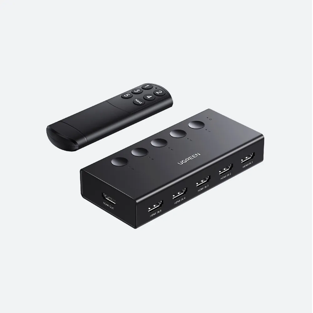 UGREEN 90512 5-in-1 Out HDMI 4K Switch with Remote