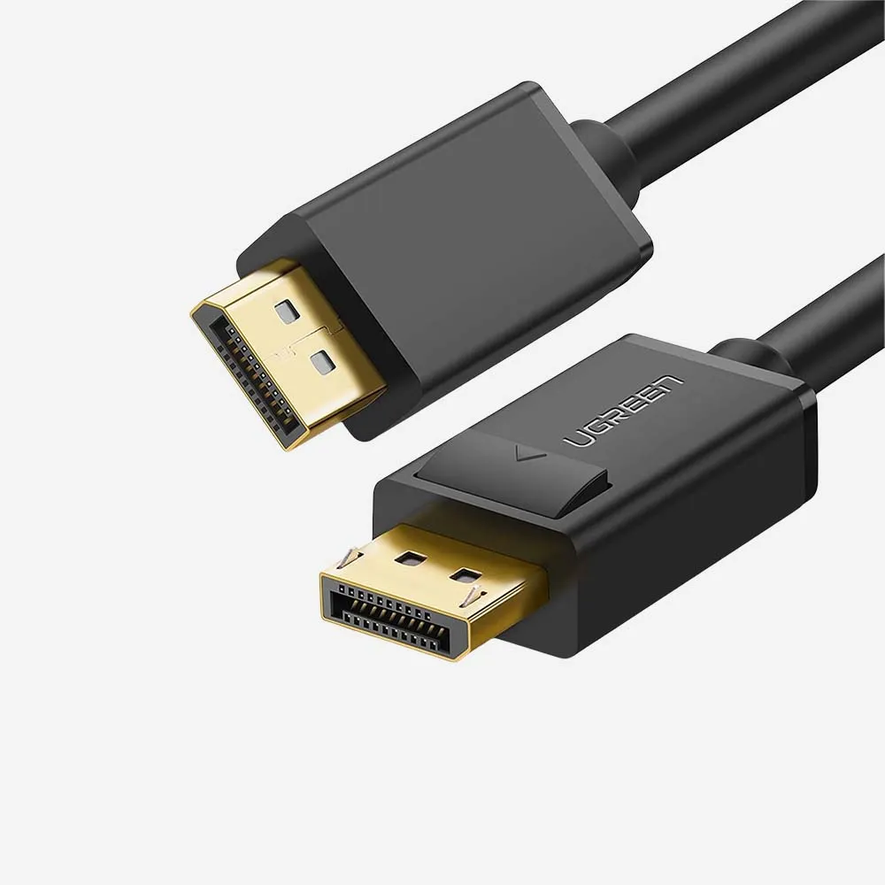 [10244] كابلات الفيديو – UGREEN 10244 DP Male to Male Cable 4K 60Hz 2K 144Hz 1M Black