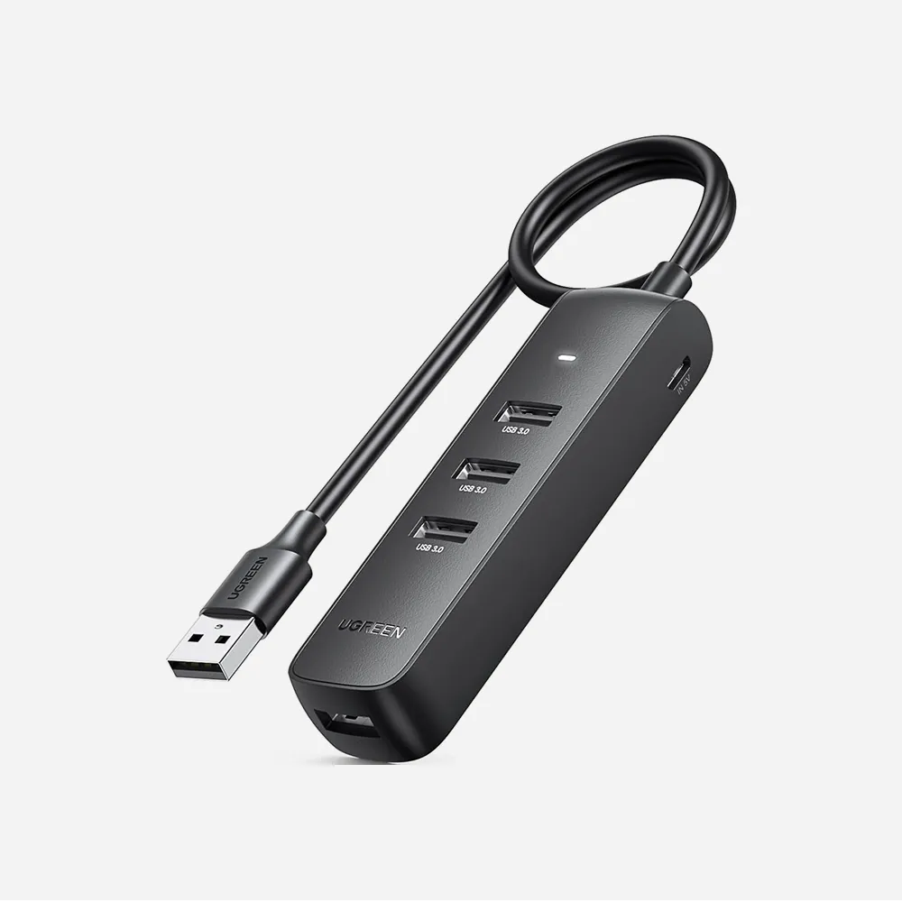 [80657] UGREEN 80657 Hub-USB-A 3.0 To 4 Port USB-A 3.0 Hub 1m Black