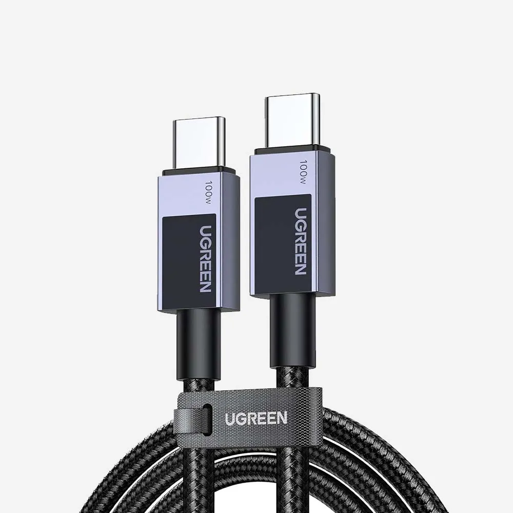 كابلات USB – UGREEN 45064 L512 2m USB-C to USB-C Braided Cable 100W Gray