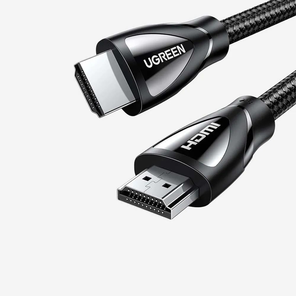 كابلات الفيديو – UGREEN 80405 HD150 8K HDMI Cable Male to Male Braided Black 5M Black