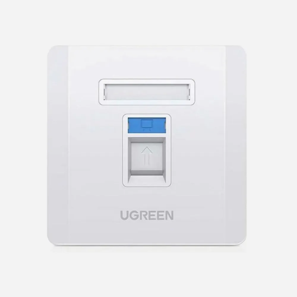 [80180] ملحقات الشبكات والتمديدات – UGREEN 80180 NW144 Single Port Wall Plate 1pc