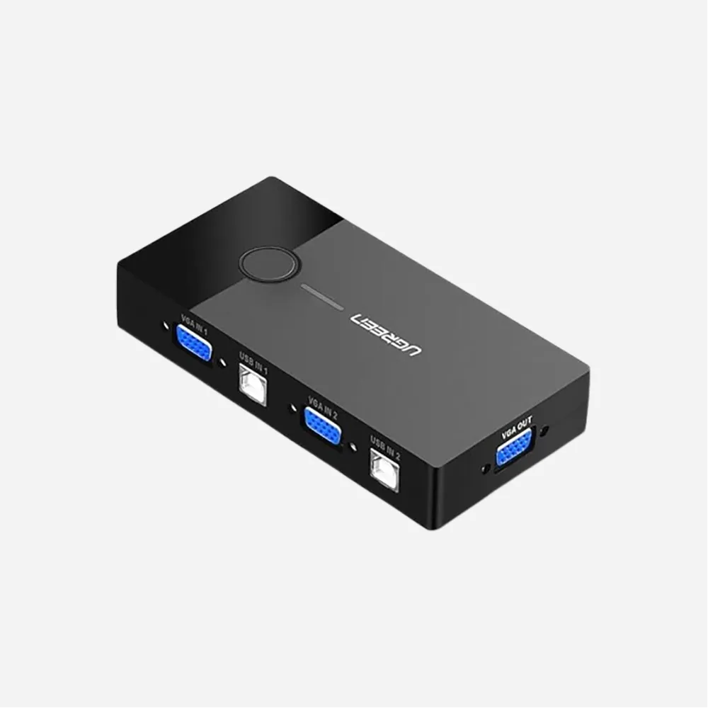 [30357] المحولات – UGREEN 30357 USB 2.0 Switch 2 In 4 Output USB KVM Switch