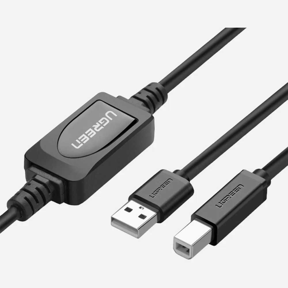 [10374] UGREEN 10374 10m USB-A to USB-B Printer Cable Black