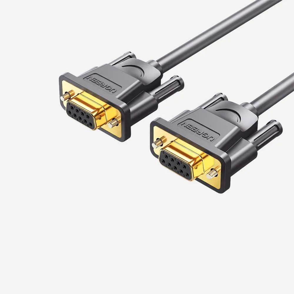 [20149] كابلات أخرى – UGREEN 20149 RS232 DB9 Female to Female 1.5m Cable Black