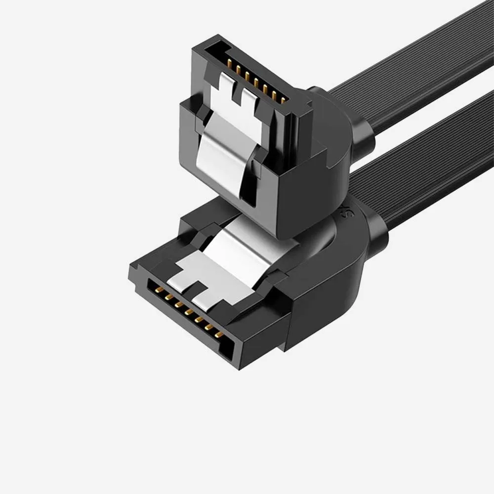 [30797] كابلات أخرى – UGREEN 30797 US217 Angled SATA3 Data Cable 0.5m Black
