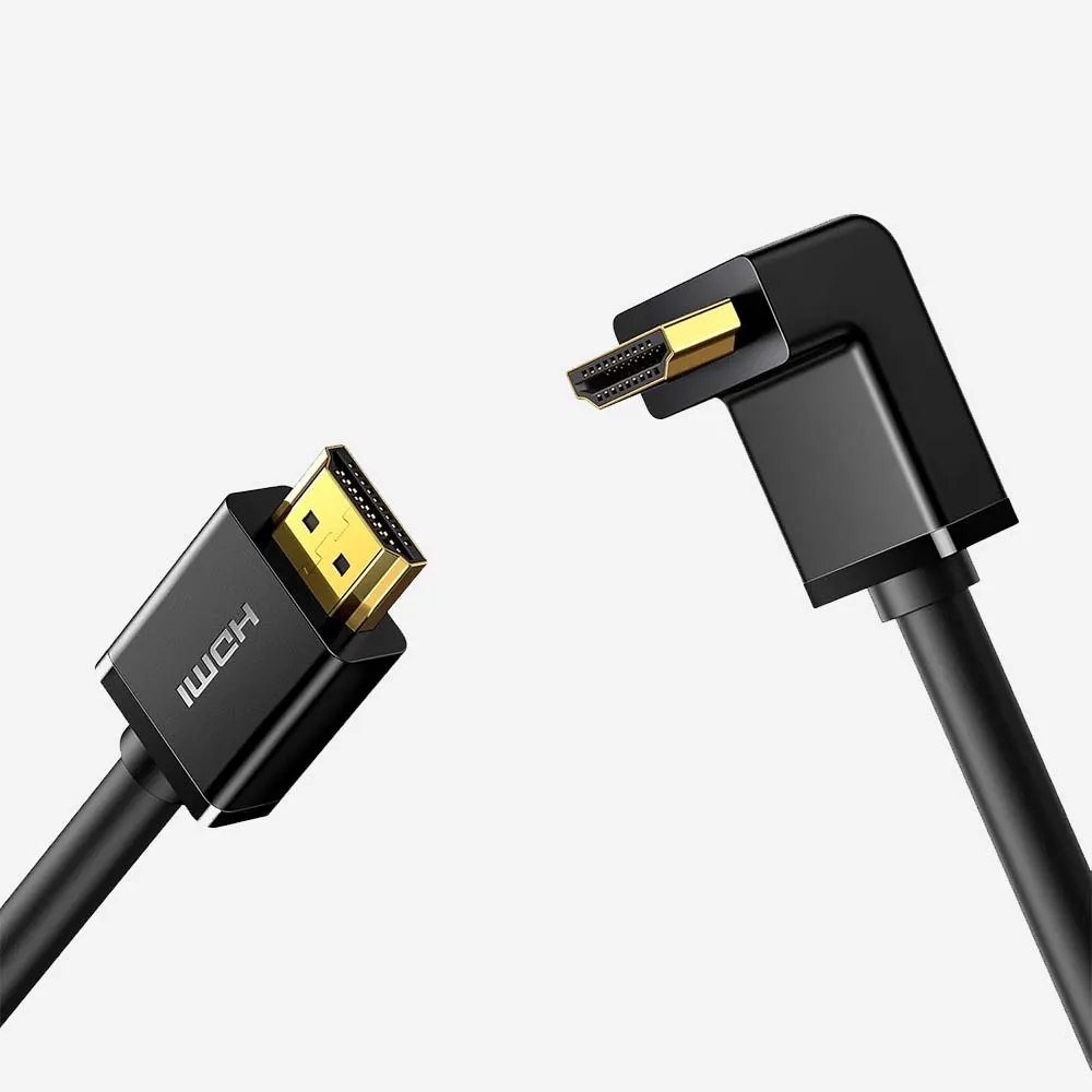 [10173] UGREEN 10173 HD103 2m Right Angel 90 Degree HDMI Cable Black