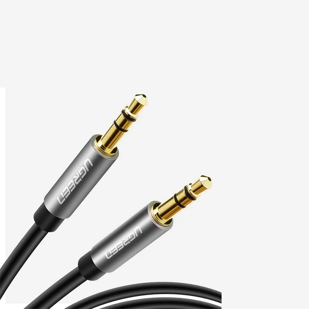 [10734] كابلات الصوت – UGREEN 10734 AV119 1.5m 3.5mm Male to 3.5mm Male Cable Black