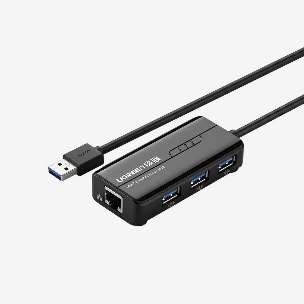 [20265] المحولات – UGREEN 20265 USB 3.0 Hub with Gigabit Ethernet Adapter