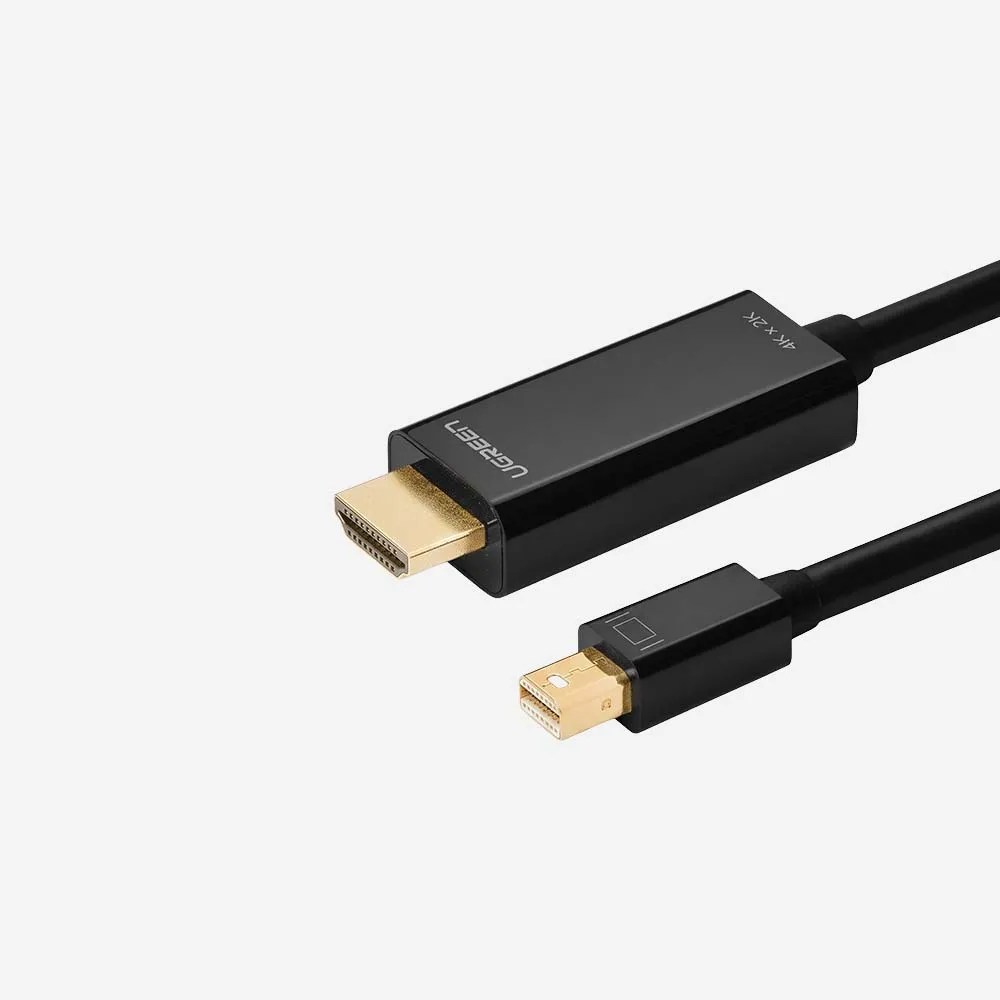 [20848] كابلات الفيديو – UGREEN 20848 MD101 1.4m Mini DP to HDMI Cable Black