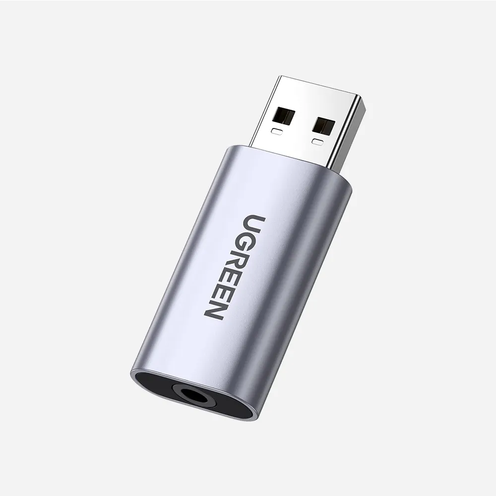 [80864] UGREEN 80864 CM383 USB 2.0 to 3.5mm-Audio Adapter