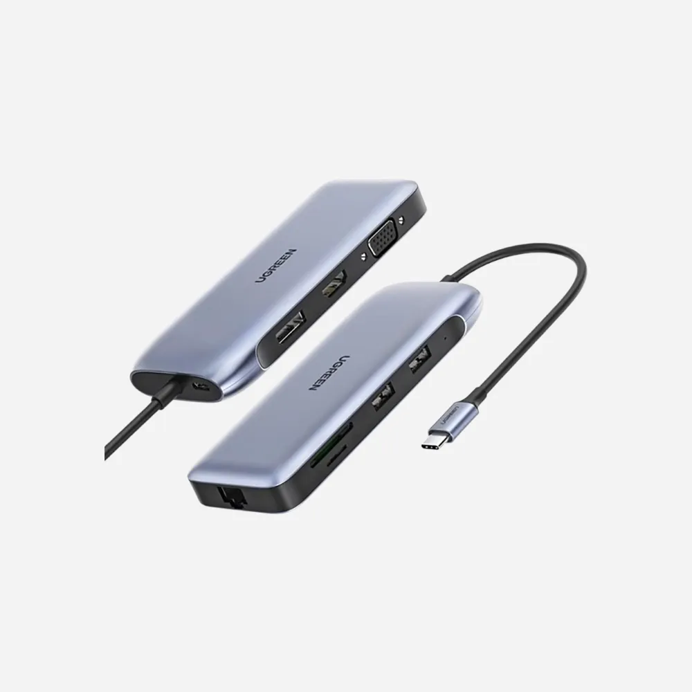 موزعات USB ومحطات التوصيل – UGREEN 70301 9-in-1 USB-C Multifunction Hub Adapter