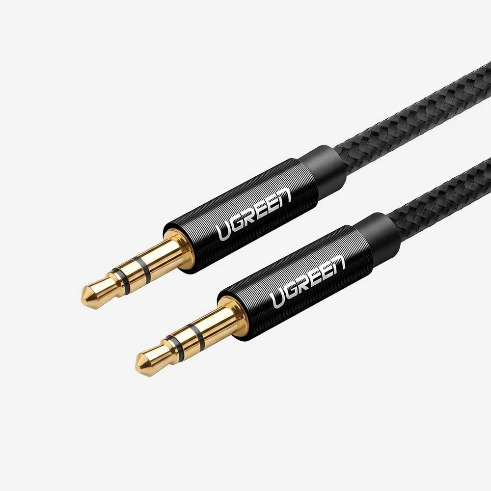 [50364] كابلات الصوت – UGREEN 50364 AV112 3m 3.5mm Male to Male Audio Cable Black