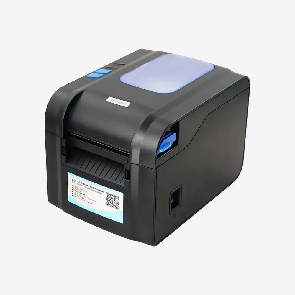 طابعات الباركود والملصقات – Xprinter XP-370BM 3 inch Thermal Barcode Label & Receipt Printer USB LAN Serial