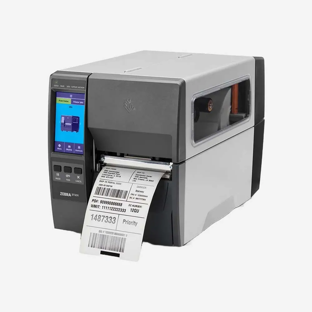 طابعات الباركود والملصقات – Zebra ZT231 Industrial Thermal Barcode Label Printer – USB, Ethernet, Bluetooth