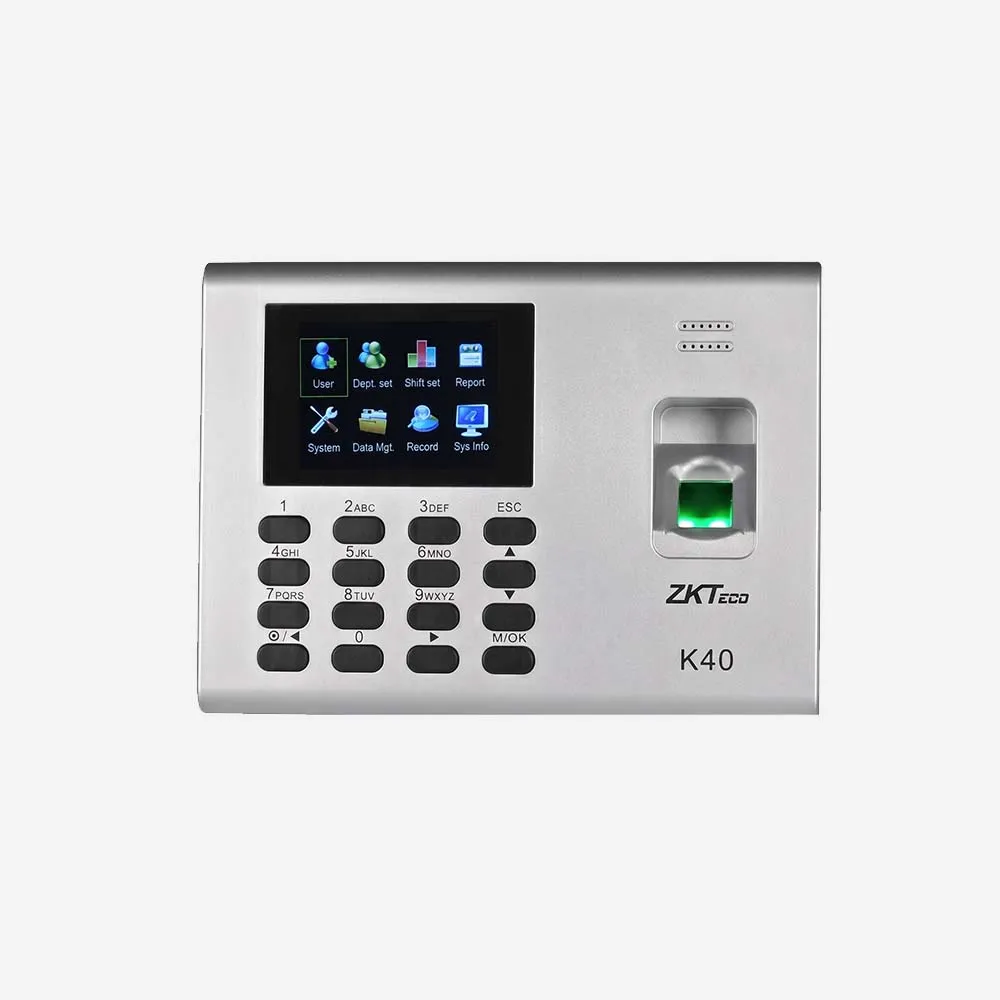 ZKTeco K40 Pro Biometric Time & Attendance Terminal Fingerprint & Access Control Card PIN USB LAN